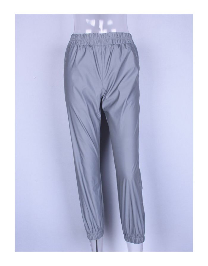 Casual Reflective Fashion Spring Trousers Pants With Pockets